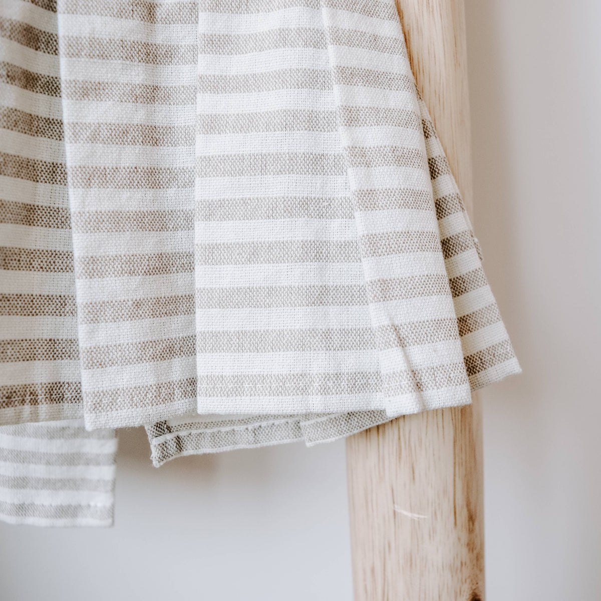 Tea Towel -Striped Tea Towel with Ruffle