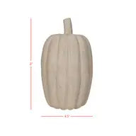 Pumpkin -Paper Mache Pumpkin 4.5x4.5x8