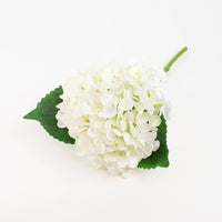 Flower Stem -  Faux Hydrangea Lace White - 13 Inch