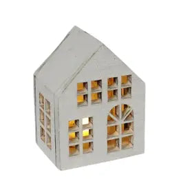Houses White Lighted Snowy House - Set of 3