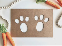 Kids - Easter Bunny Footprint Stencil