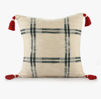 Pillow - Woven Holiday Plaid Throw Pillow