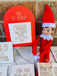 Elf on the Shelf - Santa's Elf Helper Interchangeable Sign