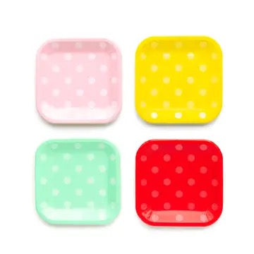 Paper Plates - 9" Dinner plates - Polka Dots mix