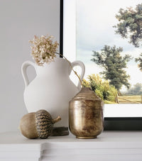 Vase -Metal Vase 6x4.5”
