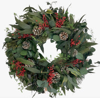 Wreath - Snow Pinecone Holiday Wreath