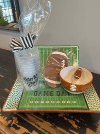 Football Paper Plates and Napkin Set