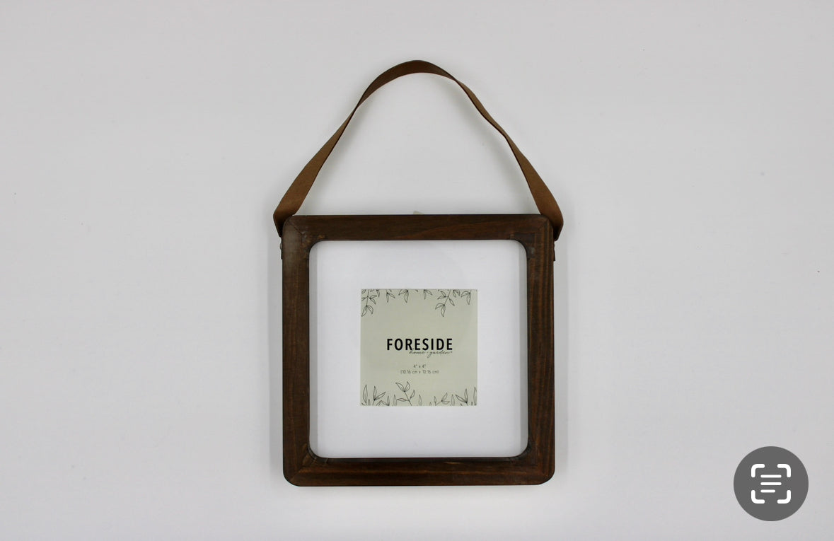 Picture Frame -Hanging Photo Frame with Leather strap...4x4