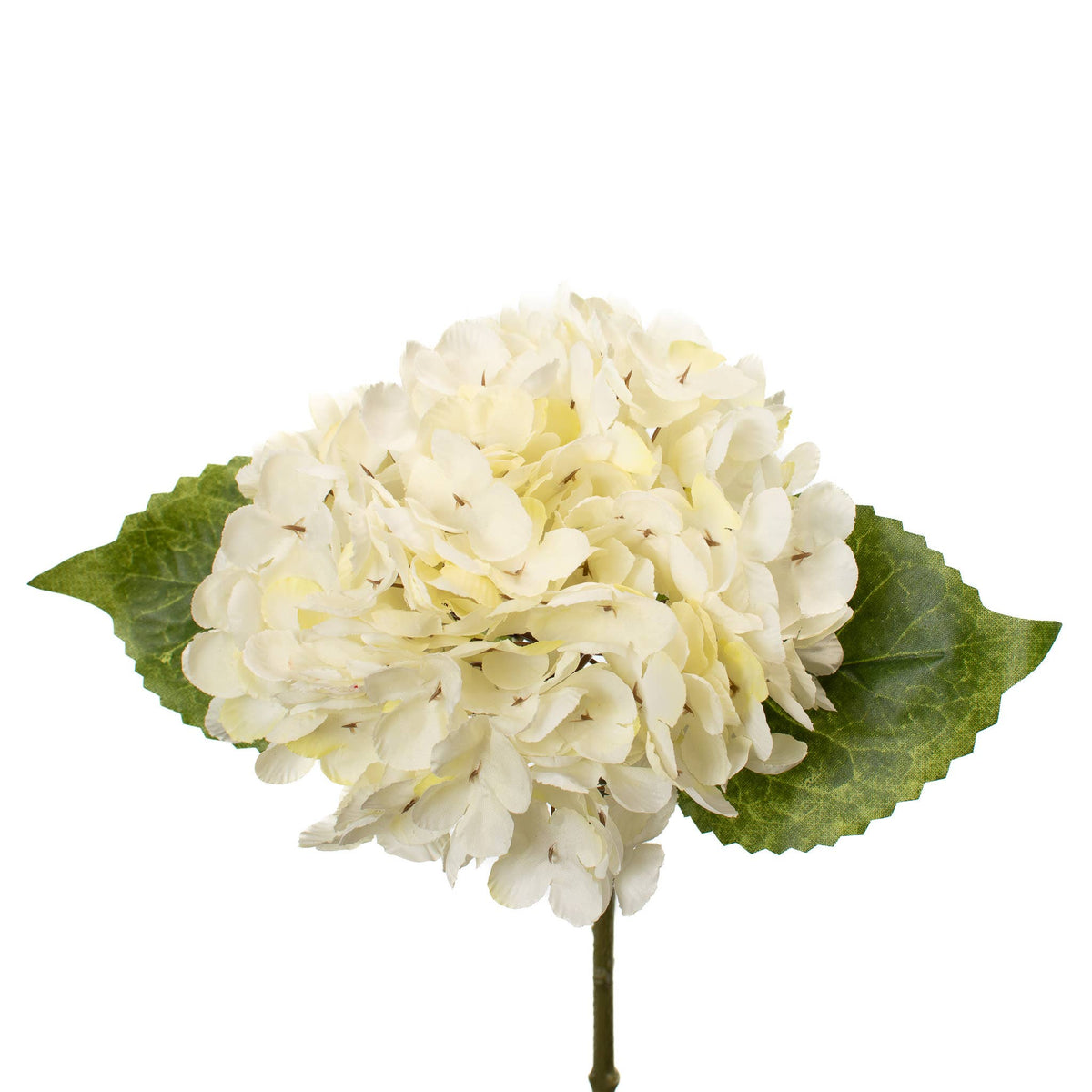 Flower Stem-  Faux Hydrangea - Cream - 13 Inch