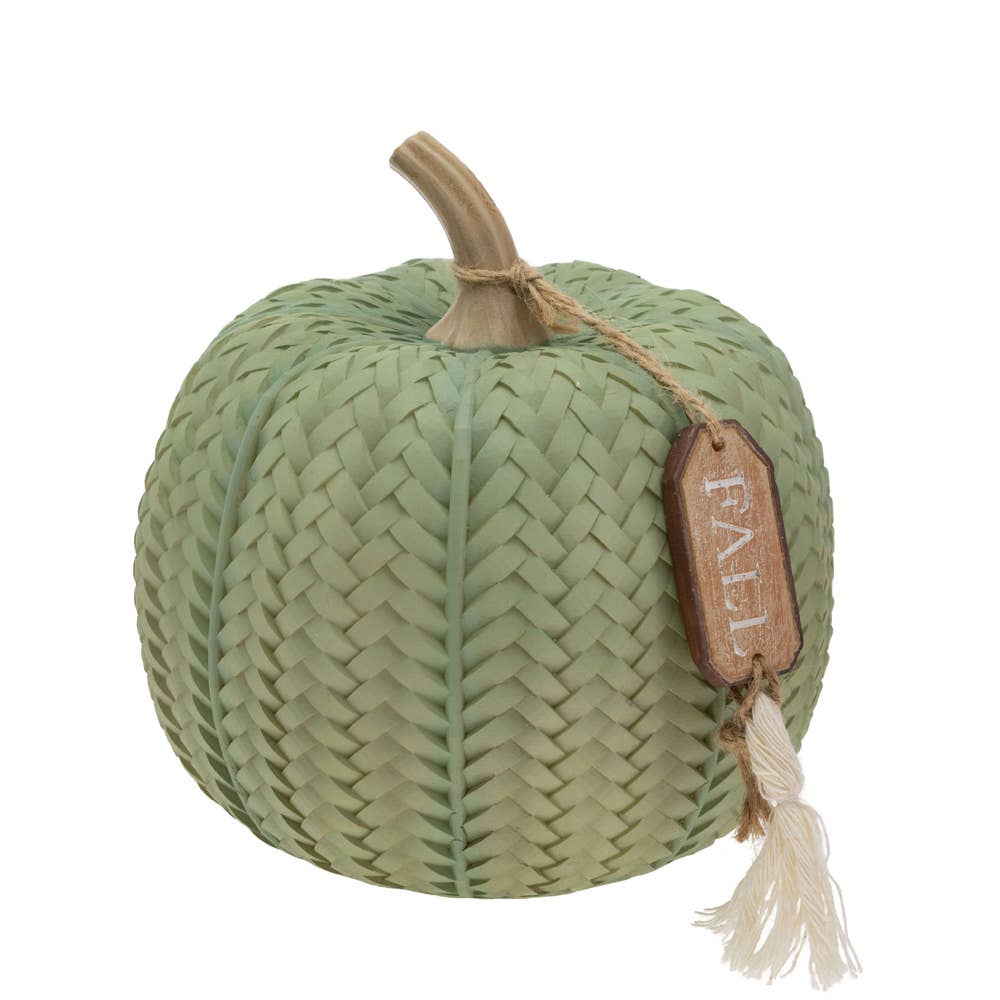 Pumpkin -Textured Weave Pumpkin W/Tag Fall - SAGE