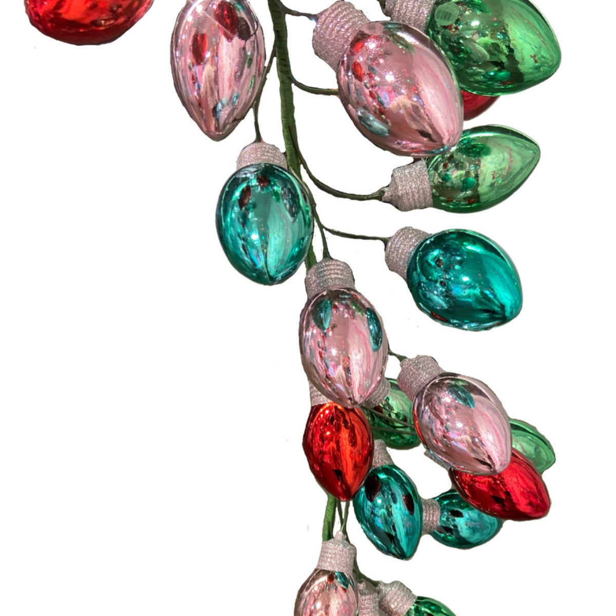 Garland - Christmas Bulbs Garland (Multi Color)- 70.8''