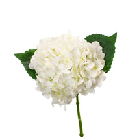 Flower Stem -  Faux Hydrangea Lace White - 13 Inch